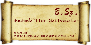 Buchmüller Szilveszter névjegykártya