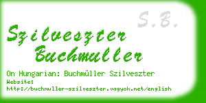 szilveszter buchmuller business card