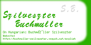 szilveszter buchmuller business card